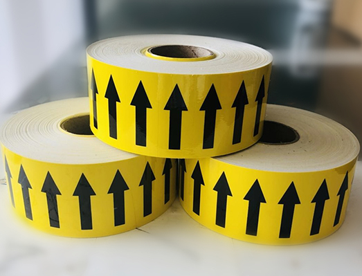 耐高低溫PVC管道不干膠貼紙